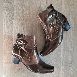 Un Tour En Ville Western Cowboy Style Brown Leather Boots
